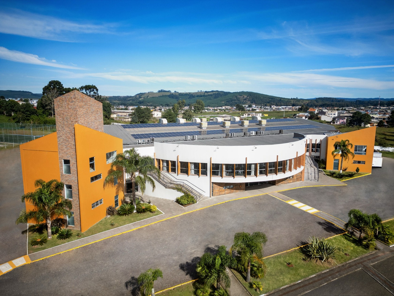 Vista aérea do Centroserra Convention Center em Lages