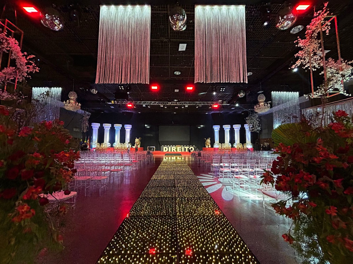 Formatura decorada na Sala Principal